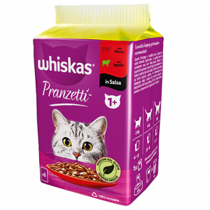 WHISKAS PRANZETTI CARNI MISTE 6 X 50 GR