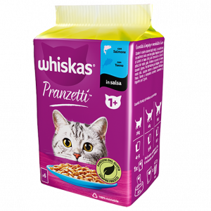 WHISKAS PRANZETTI PESCE IN SALSA 6 X 50 GR