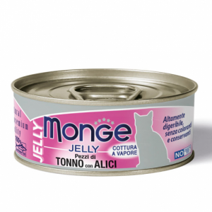 Monge Cat Jelly Pezzetti Di Tonno E Acciughe Lattina 80 Gr