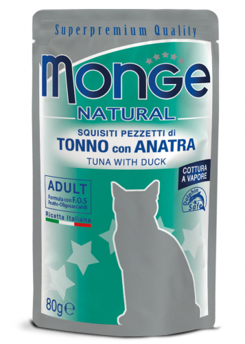 MONGE CAT TONNO E ANATRA BUSTINA 80 GR