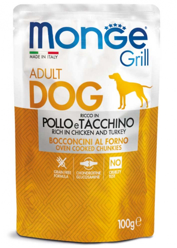 GRILL DOG POLLO E TACCHINO BUSTINA 100 GR