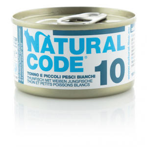 NATURAL CODE GATTO TONNETTO E PESCI BIANCHI LATTINA 85 GR