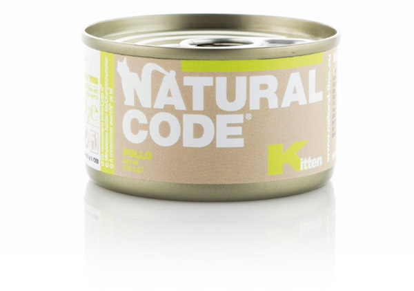NATURAL CODE GATTO KITTEN POLLO LATTINA 85 GR