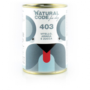 NATURAL CODE CANE VITELLO ARINGA E ZUCCA LATTINA 400 GR