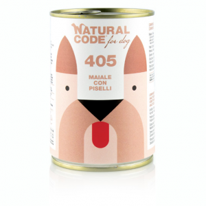 NATURAL CODE CANE MAIALE E PISELLI LATTINA 400 GR