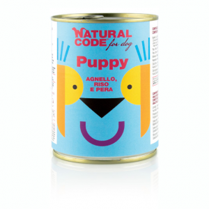 NATURAL CODE CANE PUPPY AGNELLO RISO E PERA LATTINA 400 GR
