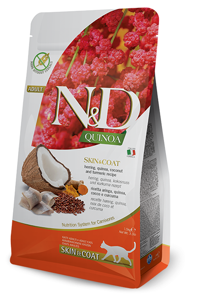ND CAT QUINOA SKIN&COAT ARINGA E COCCO 1,5 KG