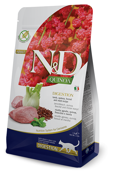 ND CAT QUINOA AGNELLO E FINOCCHIO DIGESTION 1,5 KG
