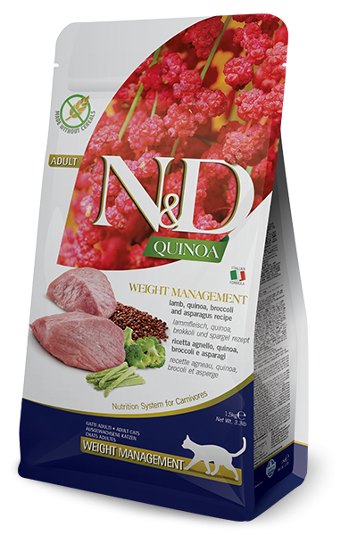 ND CAT QUINOA WEIGHT MANAGEMENT AGNELLO E BROCCOLI 1,5 KG