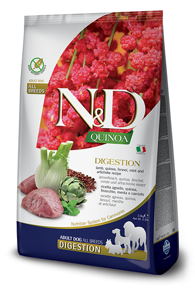ND DOG QUINOA DIGESTION AGNELLO E FINOCCHIO MEDIO MAXI 7 KG