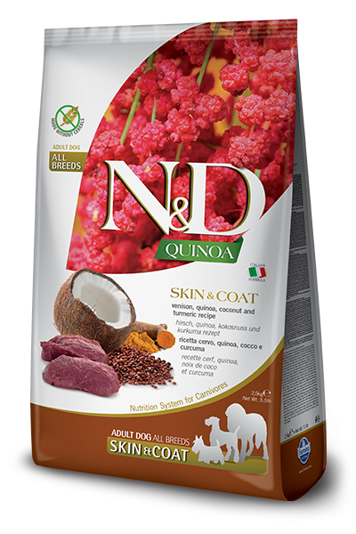ND DOG QUINOA SKIN&COAT CERVO E COCCO MEDIO MAXI 7 KG