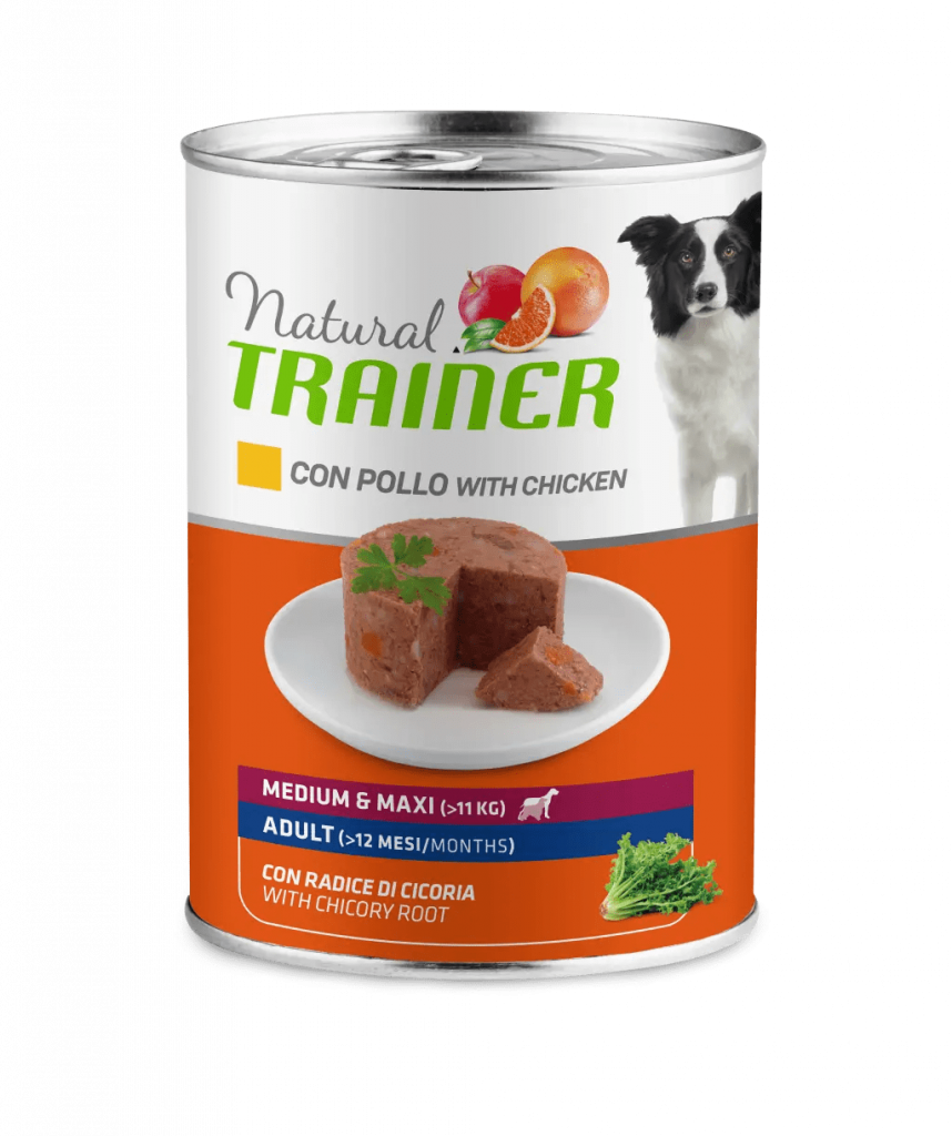 TRAINER NATURAL DOG ADULT MEDIUM POLLO E RISO LATTINA 400 GR