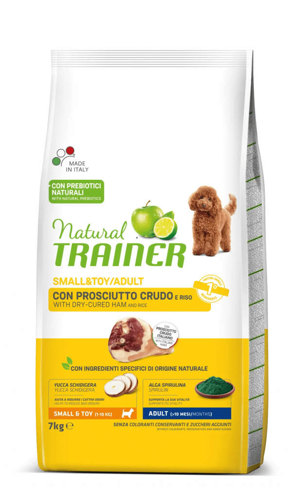TRAINER NATURAL DOG ADULT MINI PROSCIUTTO E RISO 7 KG