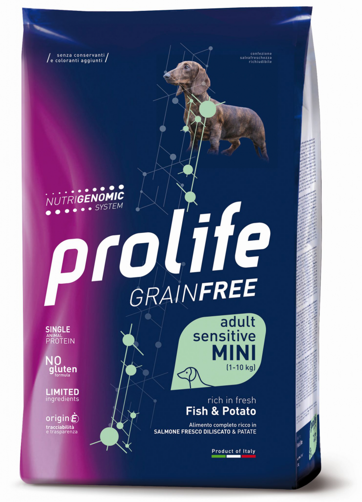 PROLIFE DOG GRAIN FREE ADULT MINI PESCE E PATATE 7 KG