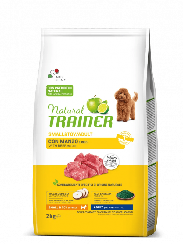 TRAINER NATURAL DOG ADULT MINI MANZO E RISO 2 KG