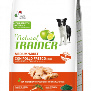 TRAINER NATURAL DOG ADULT MEDIUM POLLO E RISO 12 KG
