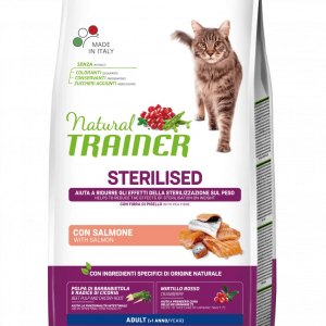 TRAINER NATURAL CAT STERILIZED SALMONE 1,5 KG