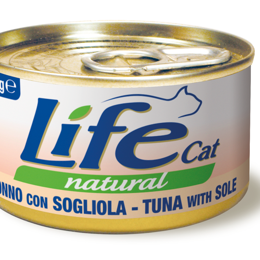 LIFE CAT TONNO E SOGLIOLA LATTINA 85 GR