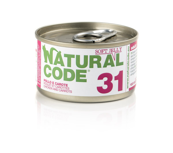 NATURAL CODE GATTO POLLO E CAROTE JELLY LATTINA 85 GR
