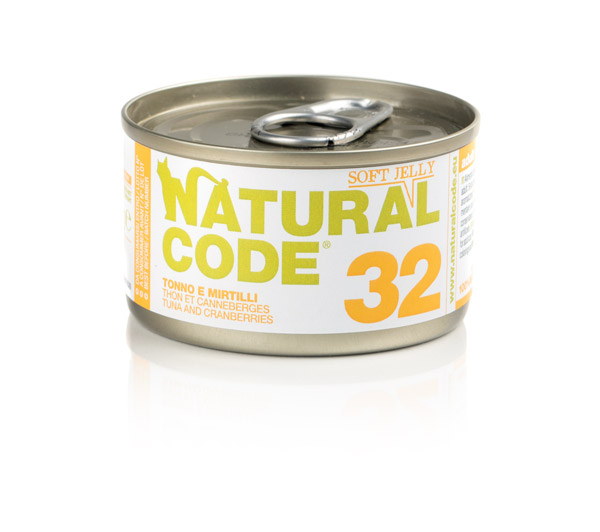 NATURAL CODE GATTO TONNO E MIRTILLI JELLY LATTINA 85 GR
