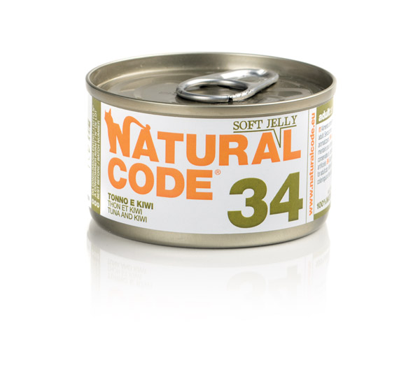 NATURAL CODE GATTO TONNO E KIWI LATTINA 85 GR