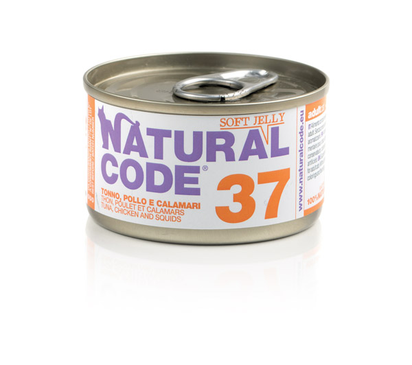 NATURAL CODE GATTO TONNO POLLO E CALAMARI LATTINA 85 GR