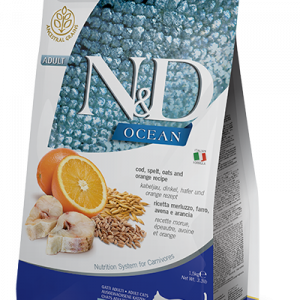 N&D Gatto Ocean Ancestral Merluzzo E Arancia 300 Gr