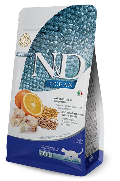 ND CAT OCEAN LOW MERLUZZO E ARANCIA 300 GR
