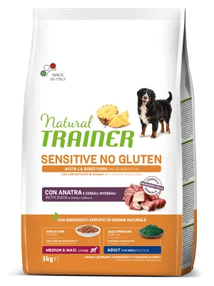 TRAINER NATURAL DOG SENSITIVE ADULT MEDIUM MAXI ANATRA 12 KG