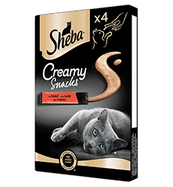 SHEBA CREAMY SNACK MANZO 4 X 12 GR