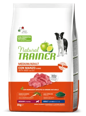 TRAINER NATURAL DOG ADULT MEDIUM MANZO 3 KG