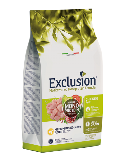 EXCLUSION DOG MEDITERRANEO ADULT POLLO MEDIO 3 KG