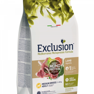 EXCLUSION DOG MEDITERRANEO ADULT AGNELLO MEDIO 3 KG