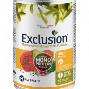 EXCLUSION DOG MEDITERRANEO ADULT MANZO LATTINA 400 GR