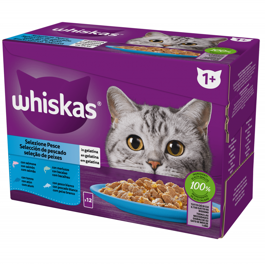 WHISKAS CORE STRACCETTI PESCE 12 X 85 GR