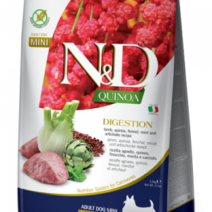 N&D Cane Quinoa Digestion Agnello E Finocchio Adult Mini 2,5 Kg