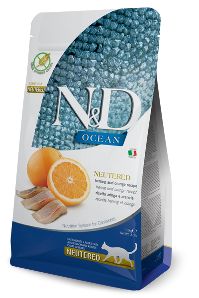 ND CAT OCEAN ARINGA E ARANCIA NEUTERED 300 GR
