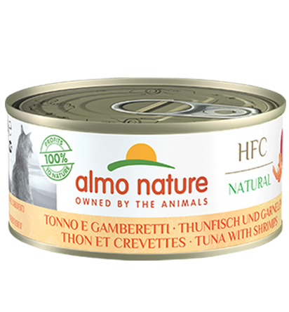 HFC CAT NATURAL TONNO E GAMBERETTI LATTINA 150 GR