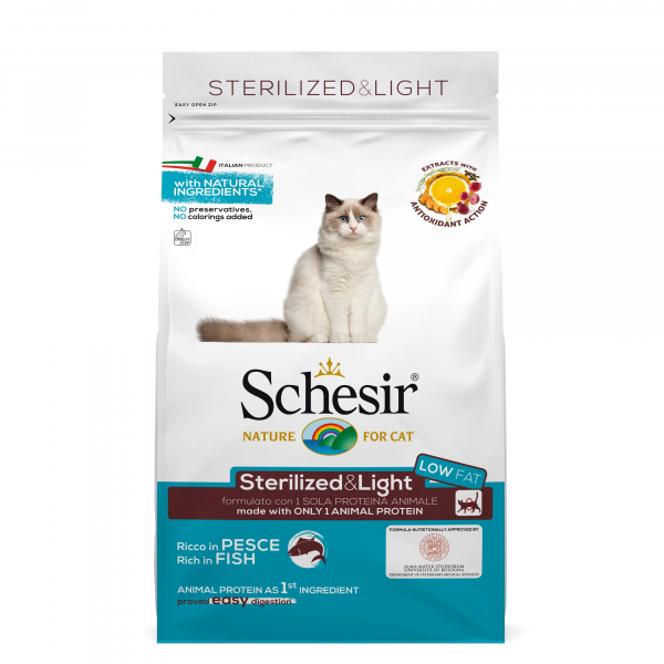SCHESIR GATTO STERILIZED PESCE 1,5 KG