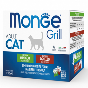 Grill Cat Adult Mix Coniglio E Agnello 12 X Bustina 85 Gr