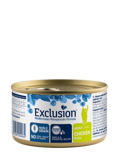 EXCLUSION CAT MEDITERRANEO ADULT POLLO LATTINA 85 GR
