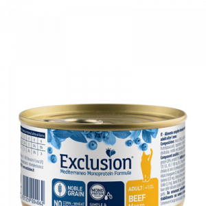 Exclusion Cat Mediterraneo Adult Manzo Lattina 85 Gr