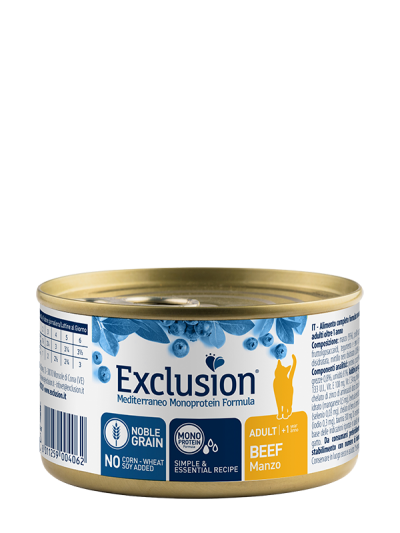 EXCLUSION CAT MEDITERRANEO ADULT MANZO LATTINA 85 GR