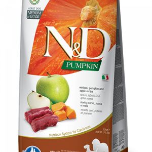 ND DOG ZUCCA CERVO E MELA ADULT MEDIO MAXI 12 KG