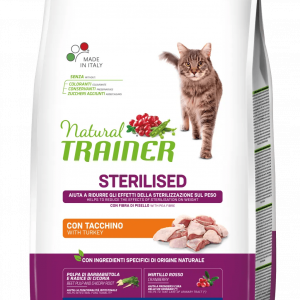 TRAINER NATURAL CAT STERILIZED TACCHINO 3 KG