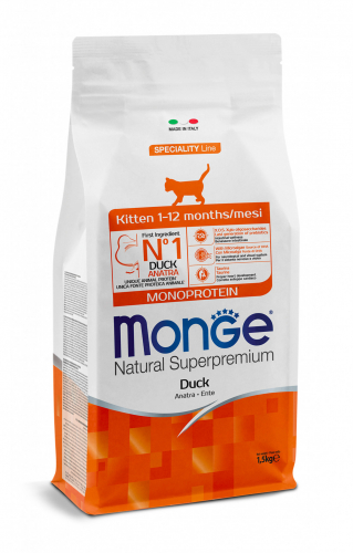 MONGE CAT KITTEN ANATRA 400 GR