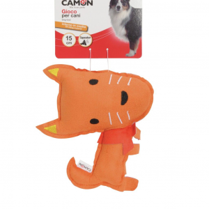 GIOCO CANE ANIMALI IN TESSUTO CON SQUEAKER 15 CM