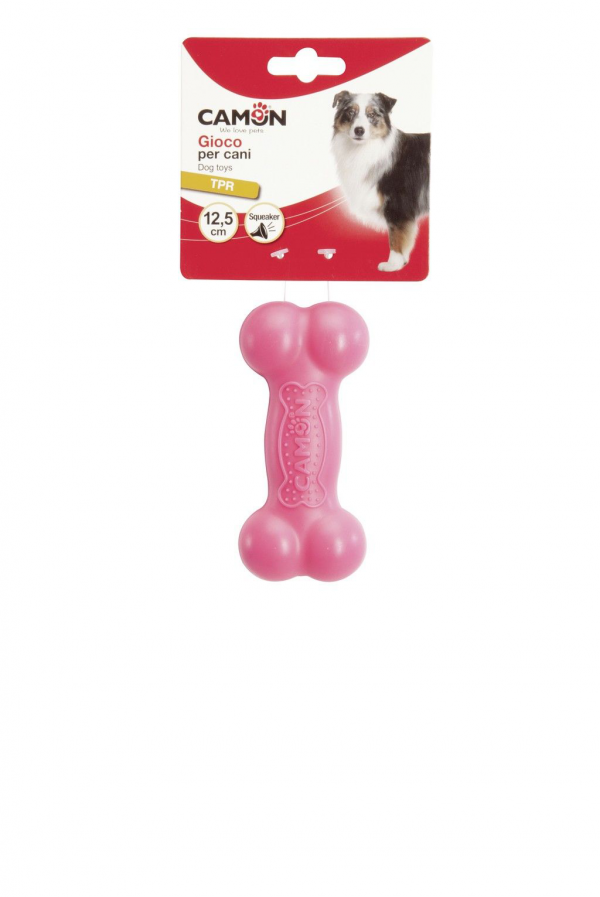 GIOCO CANE OSSO IN TPR CON SQUEAKER 22,5 CM
