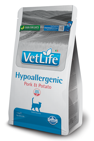 VET LIFE CAT HYPOALLERGENIC MAIALE E PATATE 400 GR