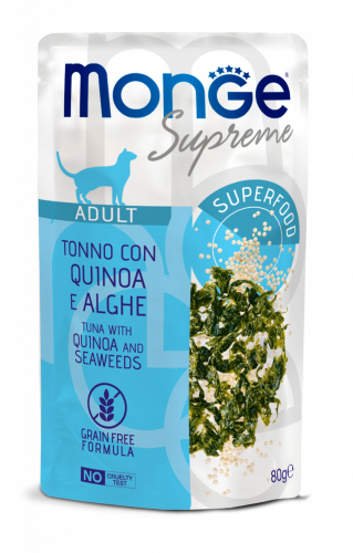 MONGE SUPREME TONNO QUINOA E ALGHE BUSTINA 80 GR